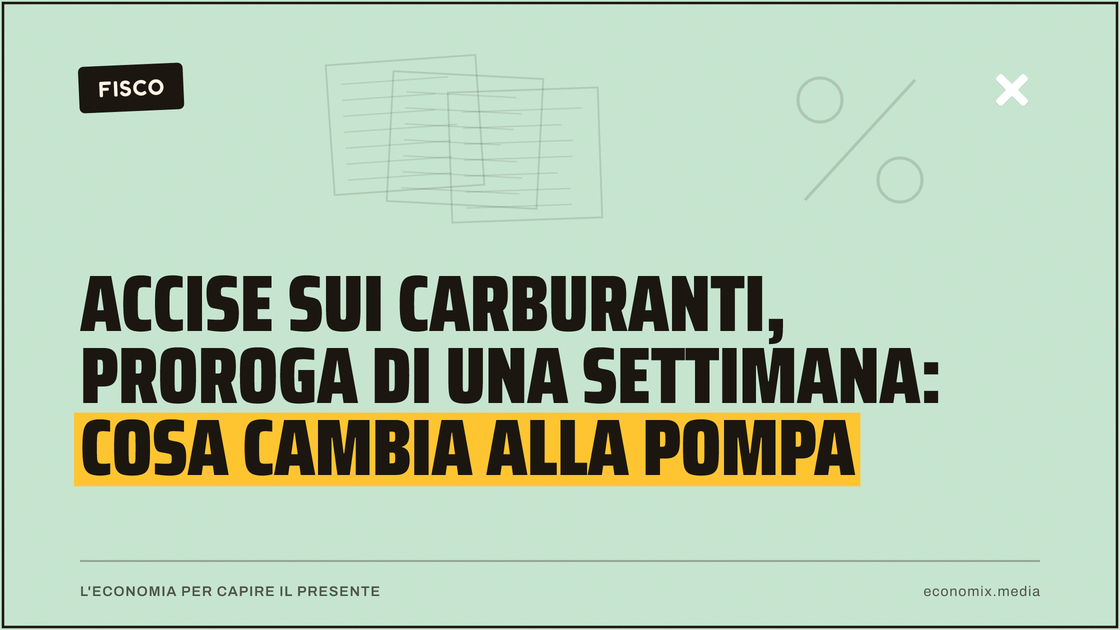 Accise sui carburanti, proroga di una settimana: cosa cambia alla pompa: immagine in evidenza per Economix