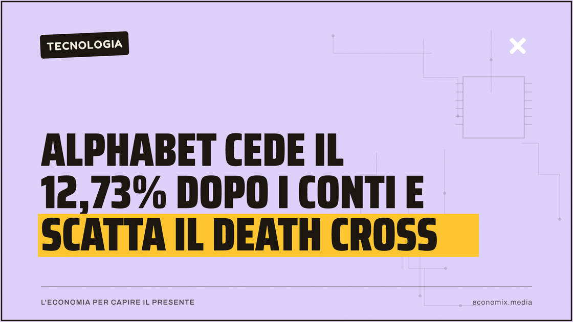 Alphabet cede il 12,73% dopo i conti e scatta il death cross: immagine in evidenza per Economix