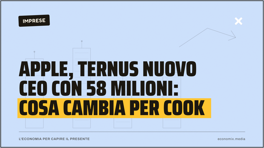 Apple, Ternus nuovo Ceo con 58 milioni: cosa cambia per Cook: immagine in evidenza per Economix