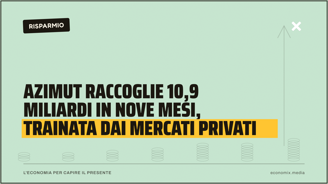Azimut raccoglie 10,9 miliardi in nove mesi, trainata dai mercati privati: immagine in evidenza per Economix