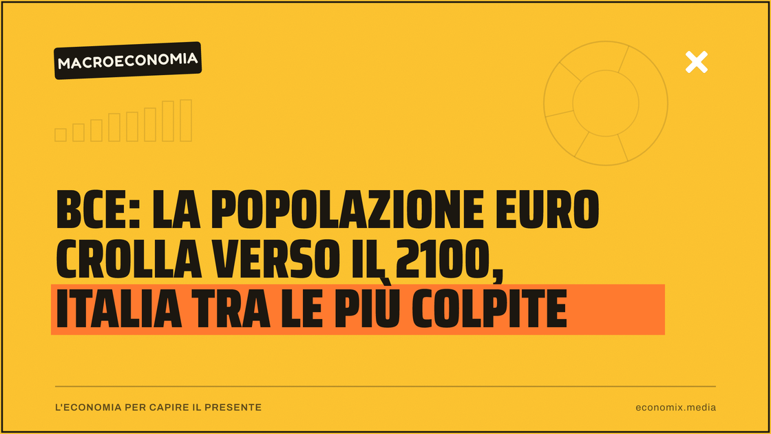 BCE: la popolazione euro crolla verso il 2100, Italia tra le più colpite: immagine in evidenza per Economix