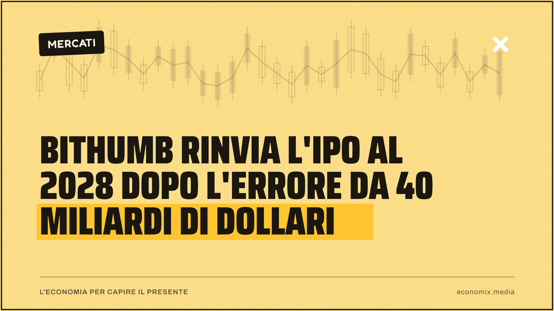 Bithumb rinvia l'IPO al 2028 dopo l'errore da 40 miliardi di dollari: immagine in evidenza per Economix