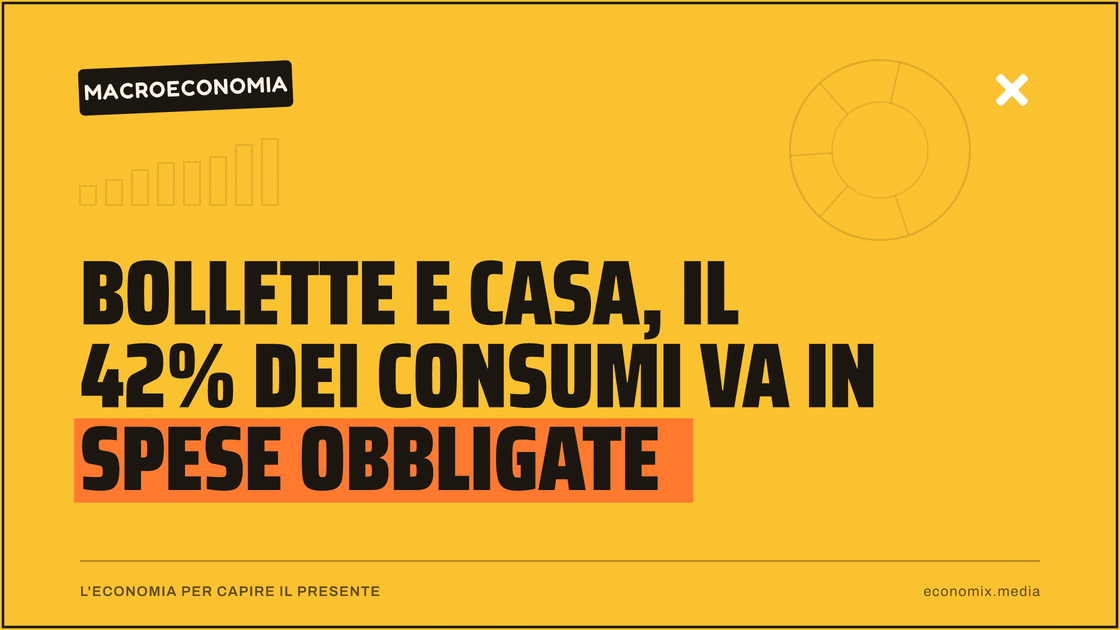 Bollette e casa, il 42% dei consumi va in spese obbligate: immagine in evidenza per Economix