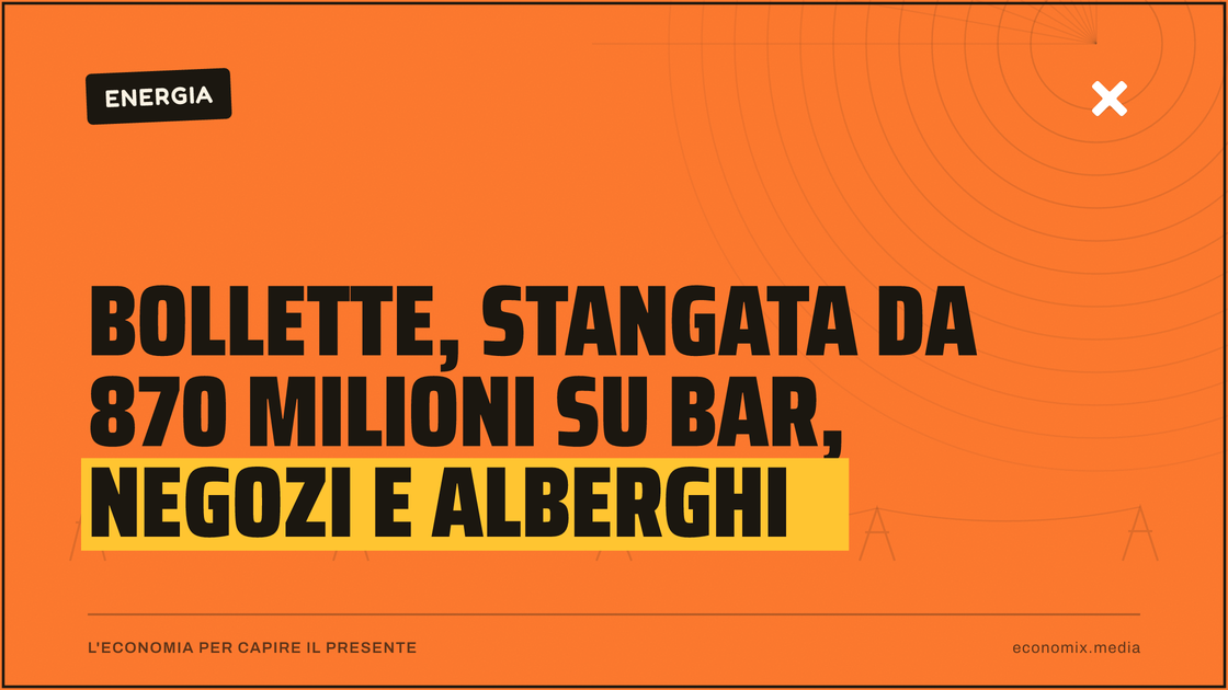 Bollette, stangata da 870 milioni su bar, negozi e alberghi: immagine in evidenza per Economix
