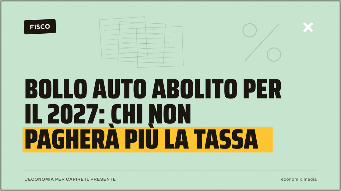 Bollo auto abolito per il 2027: chi non pagherà più la tassa: immagine in evidenza per Economix