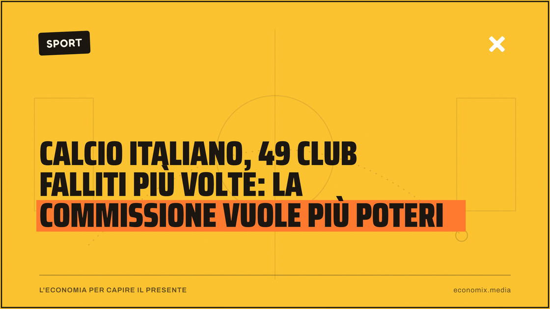 Calcio italiano, 49 club falliti più volte: la Commissione vuole più poteri: immagine in evidenza per Economix