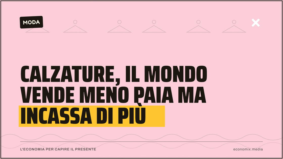 Calzature, il mondo vende meno paia ma incassa di più: immagine in evidenza per Economix