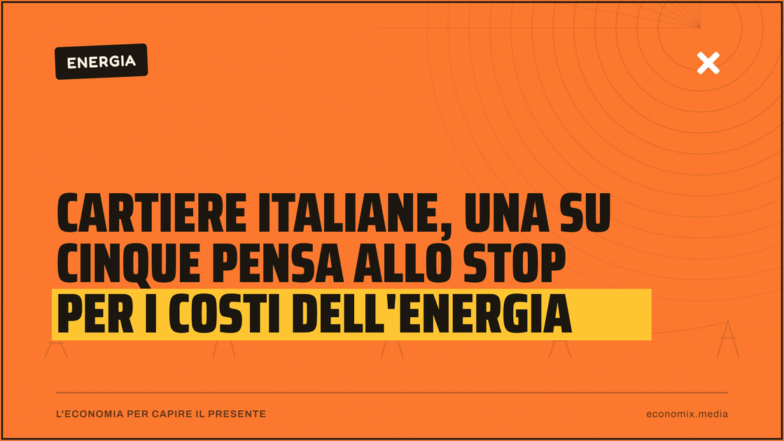 Cartiere italiane, una su cinque pensa allo stop per i costi dell'energia: immagine in evidenza per Economix