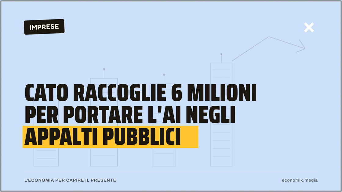 Cato raccoglie 6 milioni per portare l'AI negli appalti pubblici: immagine in evidenza per Economix
