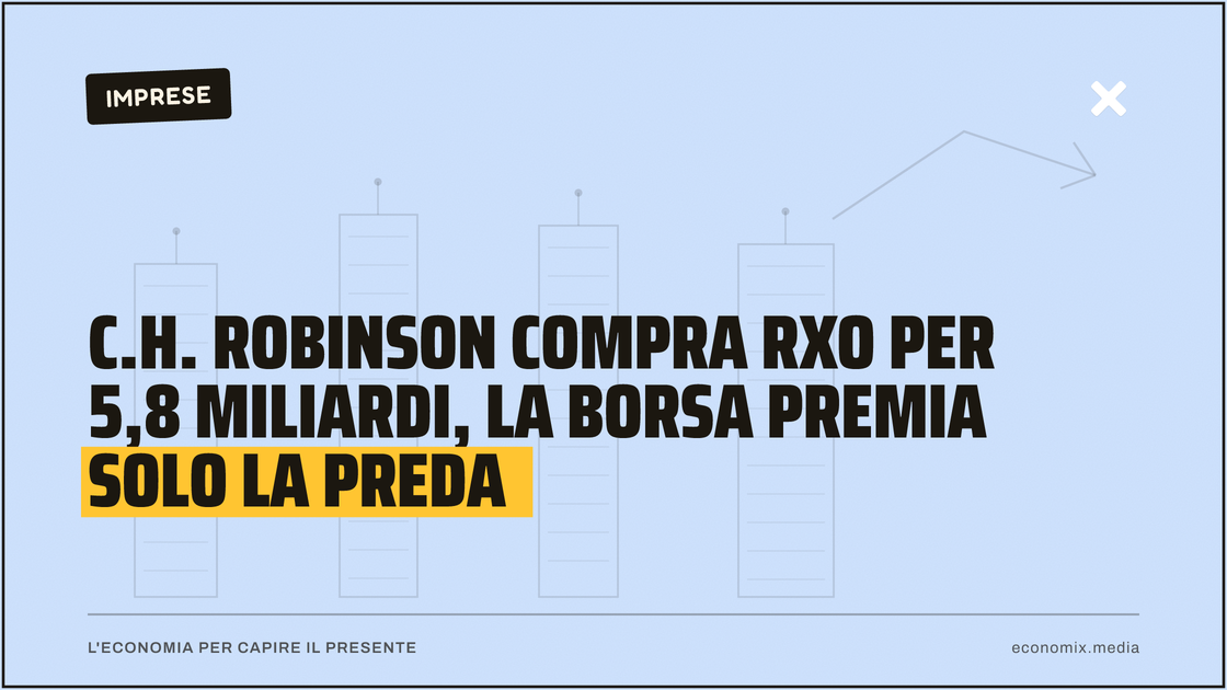 C.H. Robinson compra RXO per 5,8 miliardi, la Borsa premia solo la preda: immagine in evidenza per Economix