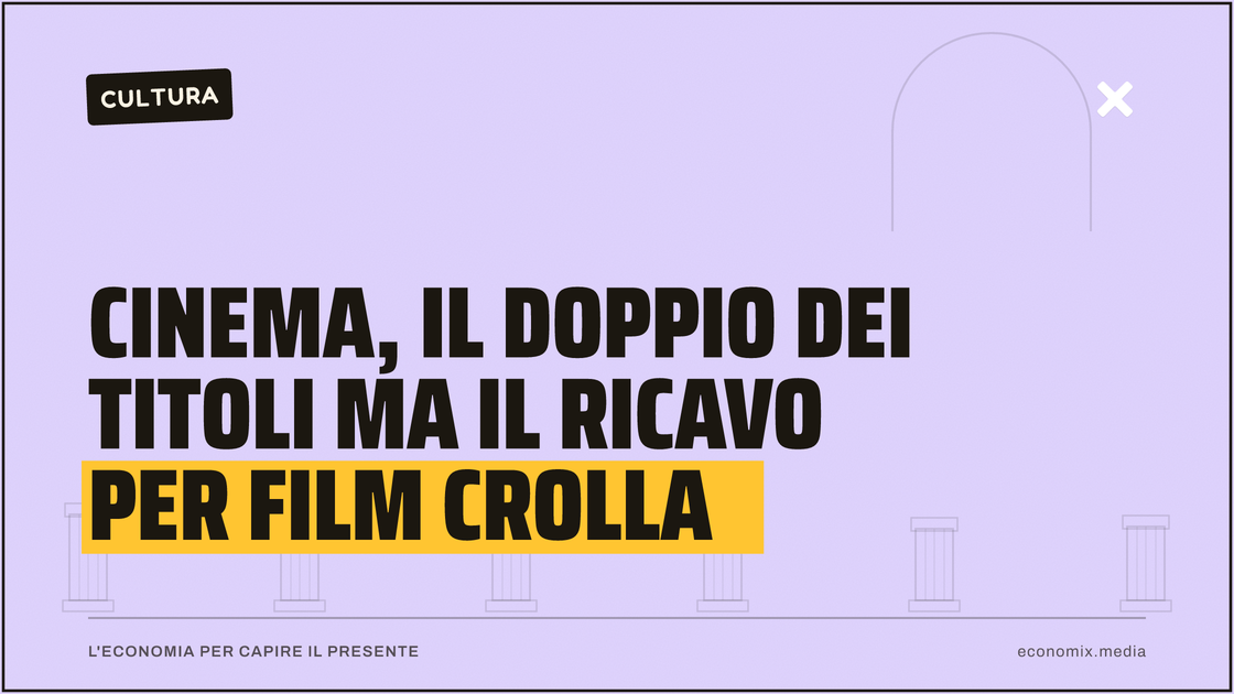Cinema, il doppio dei titoli ma il ricavo per film crolla: immagine in evidenza per Economix