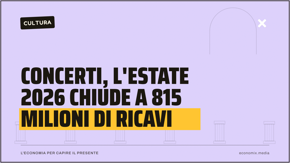 Concerti, l'estate 2026 chiude a 815 milioni di ricavi: immagine in evidenza per Economix