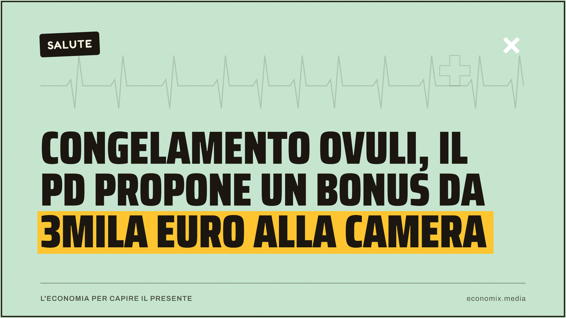 Congelamento ovuli, il Pd propone un bonus da 3mila euro alla Camera: immagine in evidenza per Economix