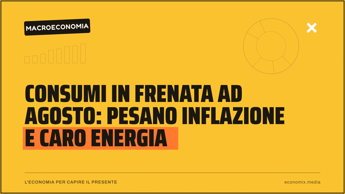 Consumi in frenata ad agosto: pesano inflazione e caro energia: immagine in evidenza per Economix