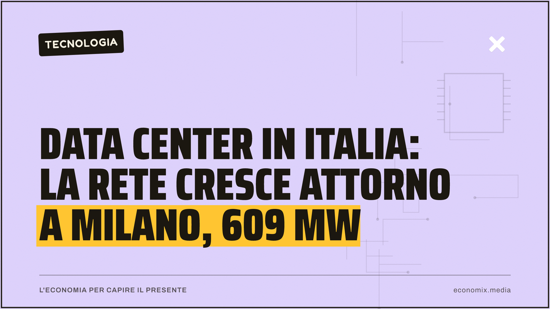 Data center in Italia: la rete cresce attorno a Milano, 609 MW: immagine in evidenza per Economix