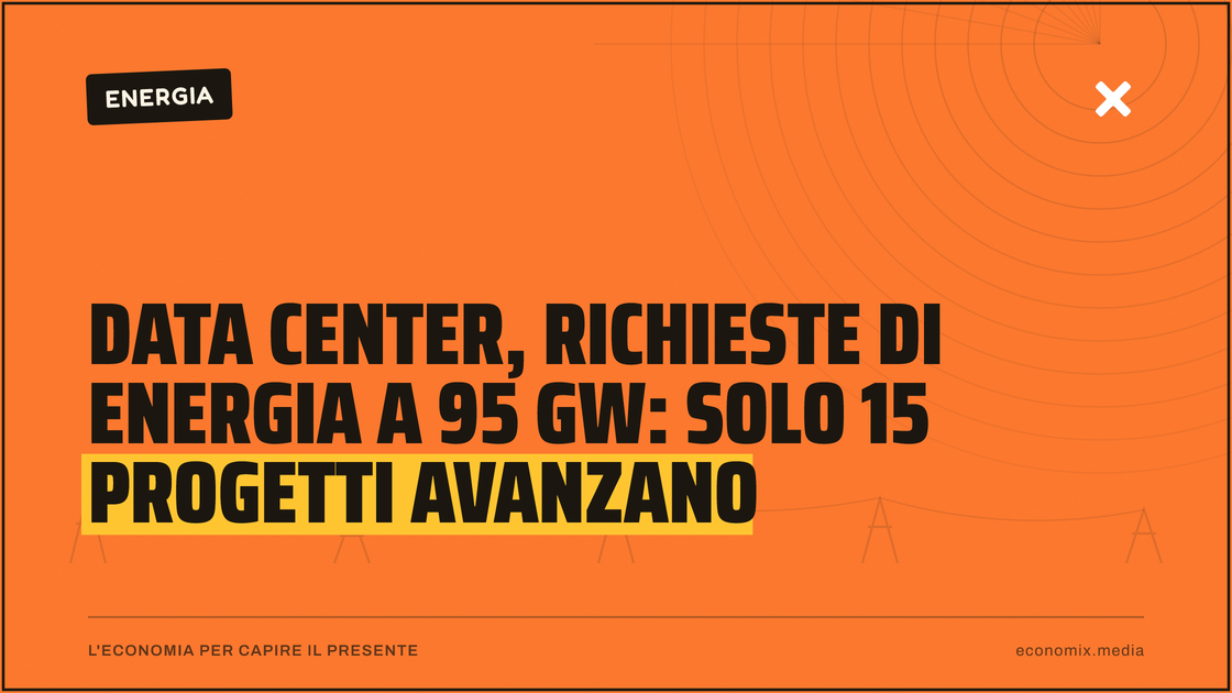 Data center, richieste di energia a 95 GW: solo 15 progetti avanzano: immagine in evidenza per Economix