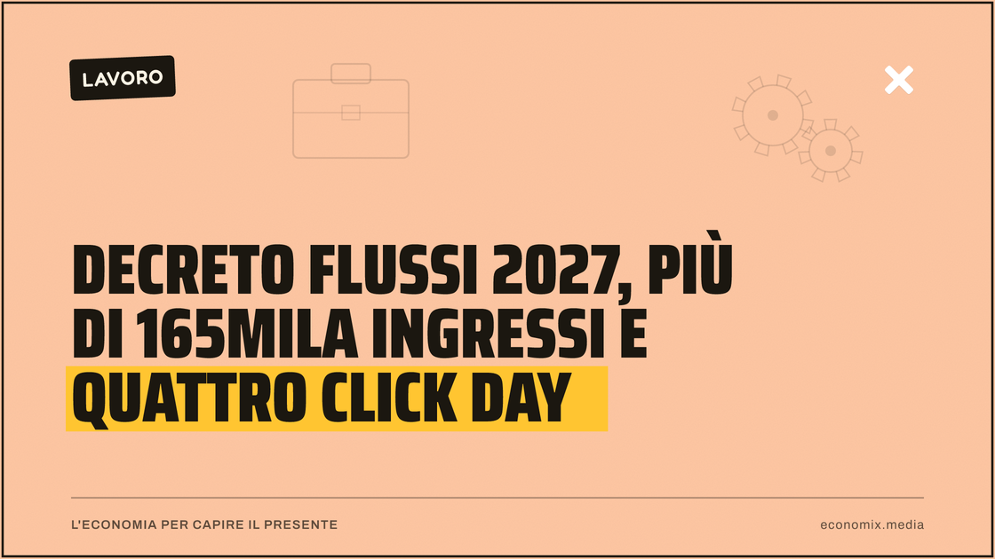 Decreto flussi 2027, più di 165mila ingressi e quattro click day: immagine in evidenza per Economix