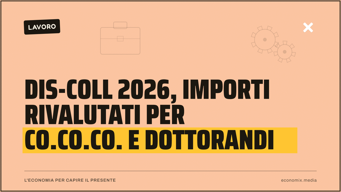 Dis-Coll 2026, importi rivalutati per co.co.co. e dottorandi: immagine in evidenza per Economix