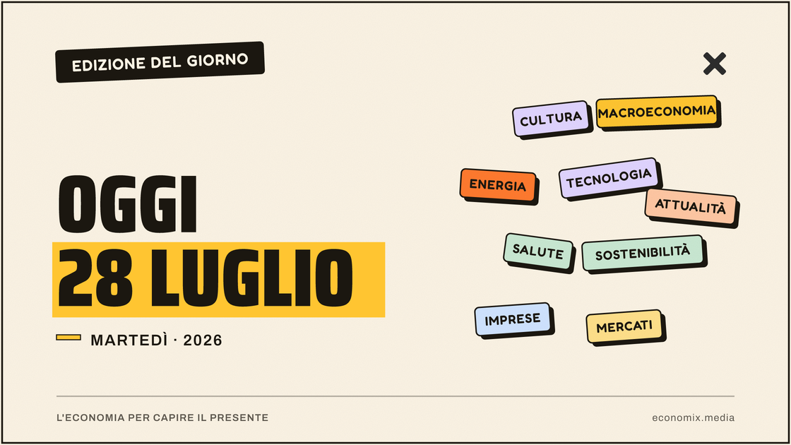 Copertina grafica dell'edizione Economix del 2026-07-28
