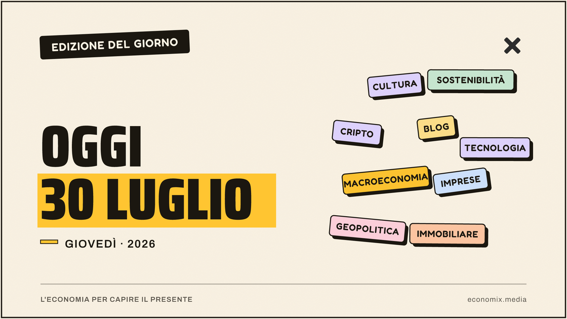 Copertina grafica dell'edizione Economix del 2026-07-30