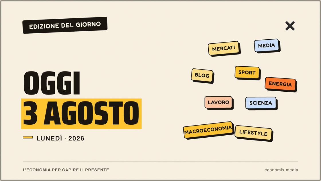 Copertina grafica dell'edizione Economix del 2026-08-03