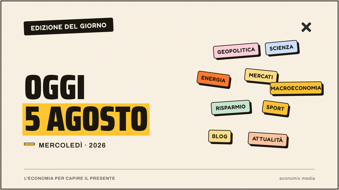 Copertina grafica dell'edizione Economix del 2026-08-05