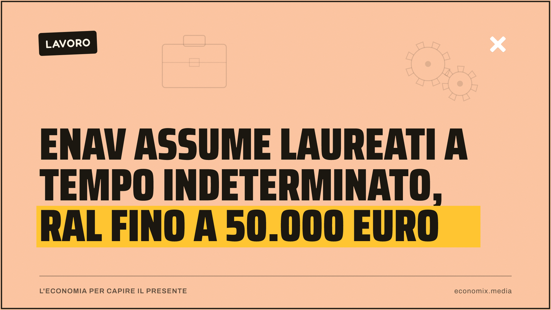 Enav assume laureati a tempo indeterminato, RAL fino a 50.000 euro: immagine in evidenza per Economix