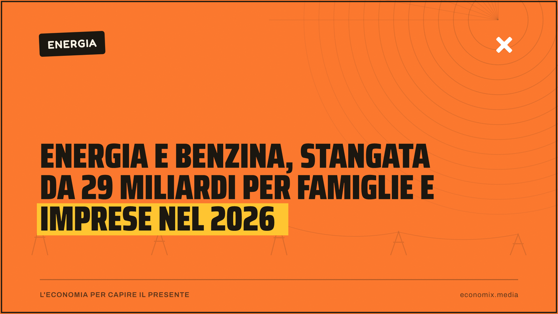 Energia e benzina, stangata da 29 miliardi per famiglie e imprese nel 2026: immagine in evidenza per Economix