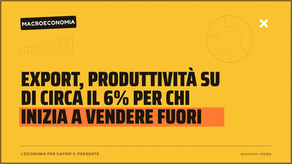 Export, produttività su di circa il 6% per chi inizia a vendere fuori: immagine in evidenza per Economix