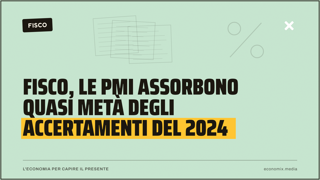 Fisco, le Pmi assorbono quasi metà degli accertamenti del 2024: immagine in evidenza per Economix