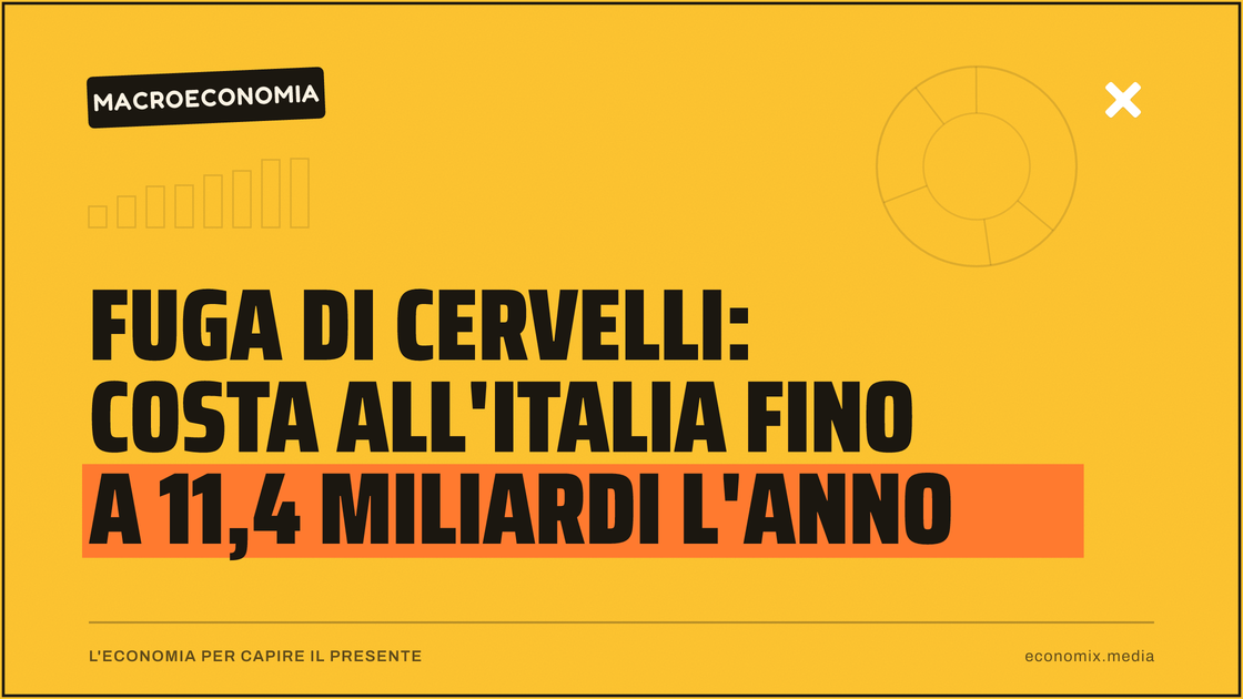 Fuga di cervelli: costa all'Italia fino a 11,4 miliardi l'anno: immagine in evidenza per Economix