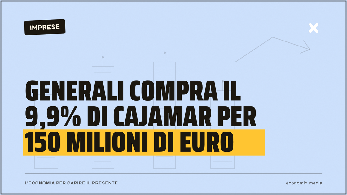 Generali compra il 9,9% di Cajamar per 150 milioni di euro: immagine in evidenza per Economix