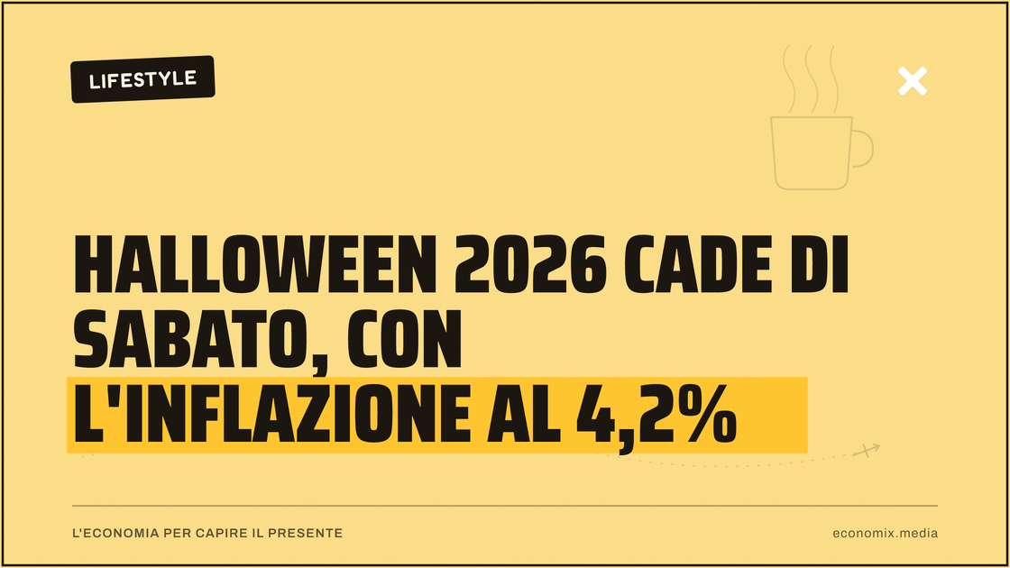 Halloween 2026 cade di sabato, con l'inflazione al 4,2%: immagine in evidenza per Economix