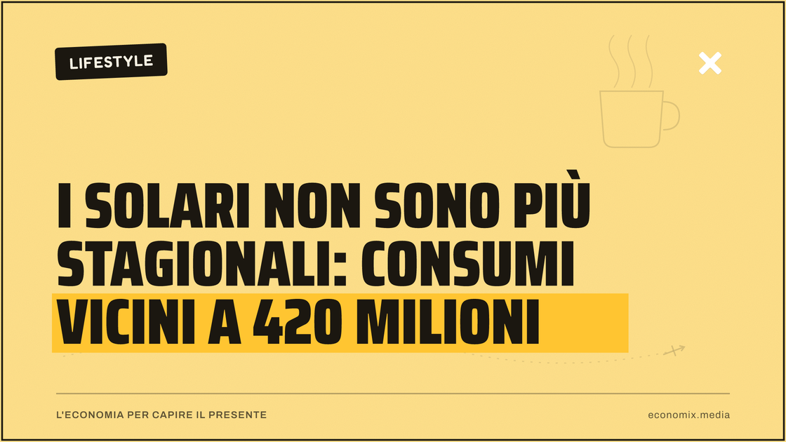 I solari non sono più stagionali: consumi vicini a 420 milioni: immagine in evidenza per Economix