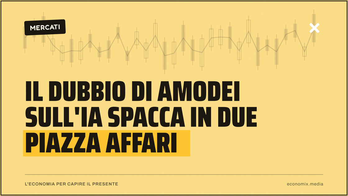 Il dubbio di Amodei sull'IA spacca in due Piazza Affari: immagine in evidenza per Economix