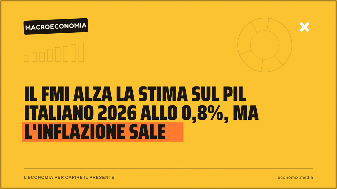 Il Fmi alza la stima sul Pil italiano 2026 allo 0,8%, ma l'inflazione sale: immagine in evidenza per Economix