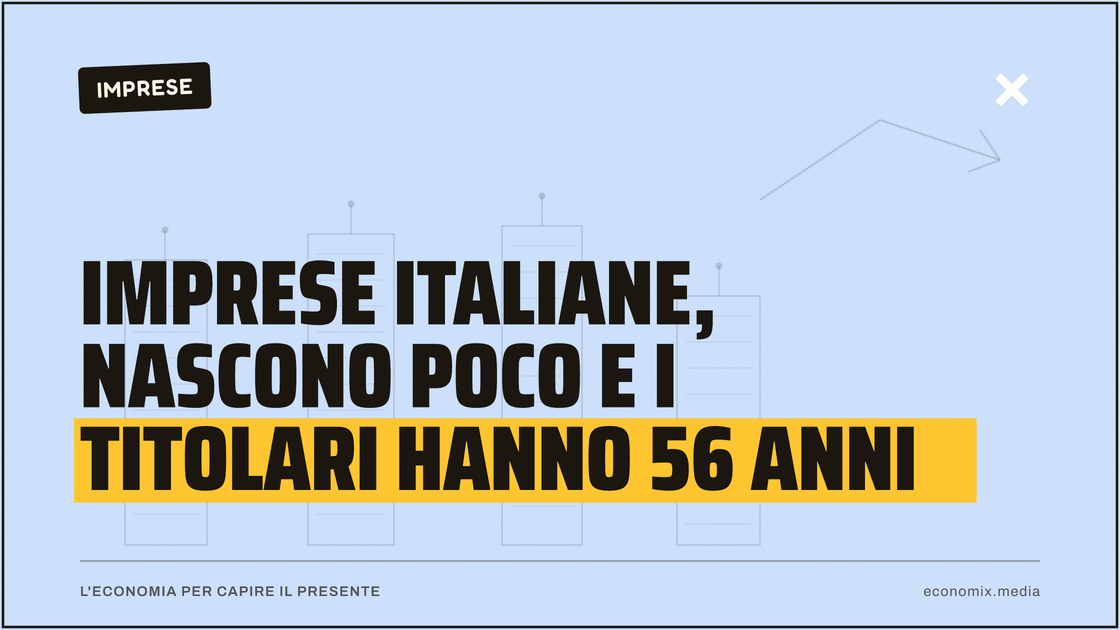 Imprese italiane, nascono poco e i titolari hanno 56 anni: immagine in evidenza per Economix