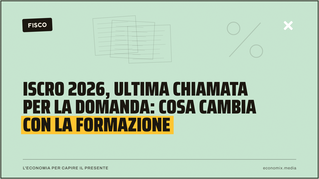 Iscro 2026, ultima chiamata per la domanda: cosa cambia con la formazione: immagine in evidenza per Economix