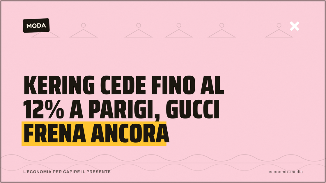 Kering cede fino al 12% a Parigi, Gucci frena ancora: immagine in evidenza per Economix