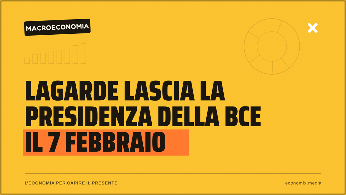 Lagarde lascia la presidenza della Bce il 7 febbraio: immagine in evidenza per Economix