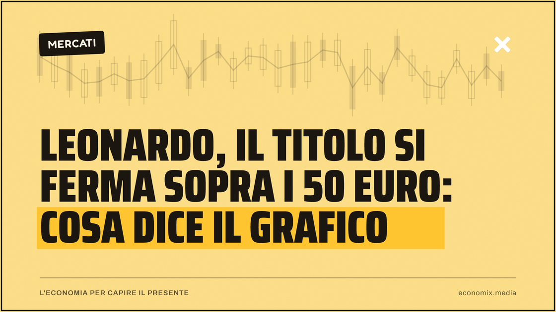 Leonardo, il titolo si ferma sopra i 50 euro: cosa dice il grafico: immagine in evidenza per Economix