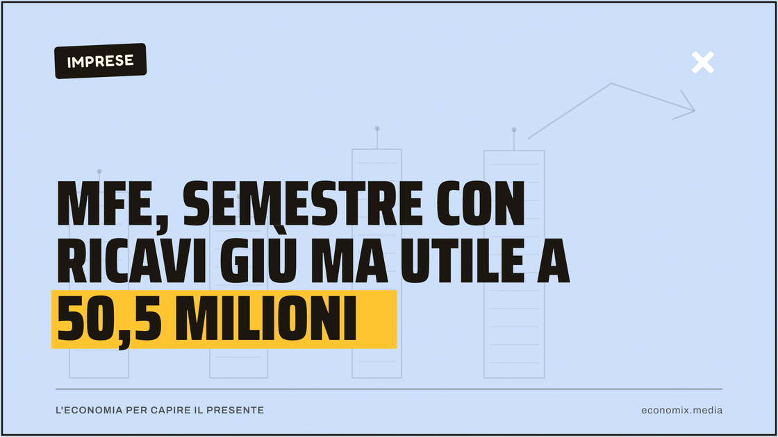 MFE, semestre con ricavi giù ma utile a 50,5 milioni: immagine in evidenza per Economix
