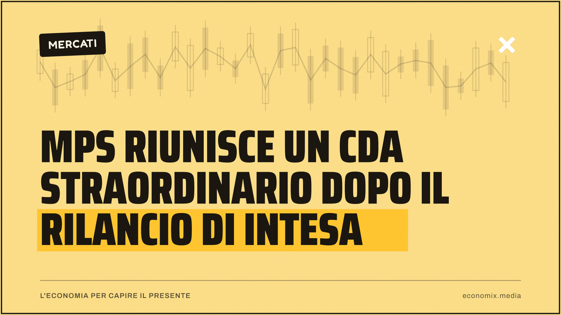 Mps riunisce un cda straordinario dopo il rilancio di Intesa: immagine in evidenza per Economix