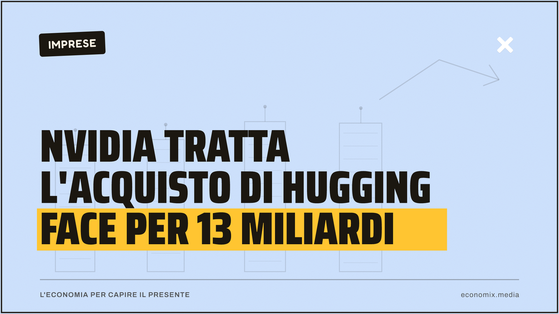 Nvidia tratta l'acquisto di Hugging Face per 13 miliardi: immagine in evidenza per Economix