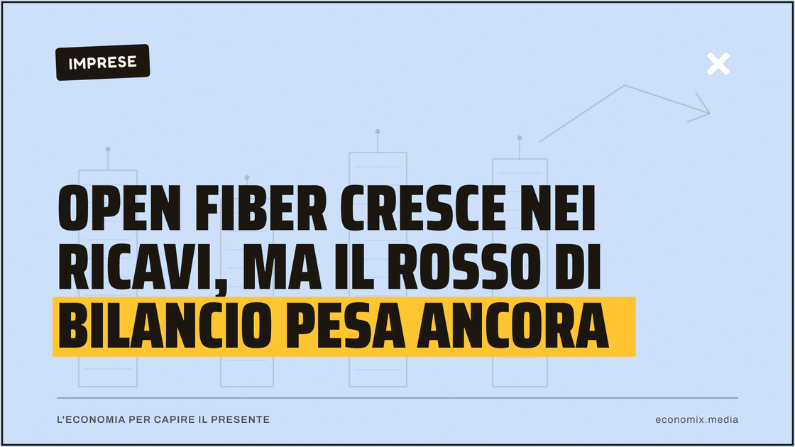 Open Fiber cresce nei ricavi, ma il rosso di bilancio pesa ancora: immagine in evidenza per Economix
