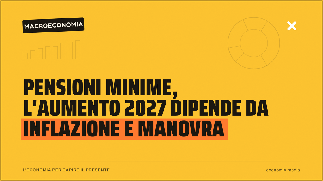 Pensioni minime, l'aumento 2027 dipende da inflazione e manovra: immagine in evidenza per Economix