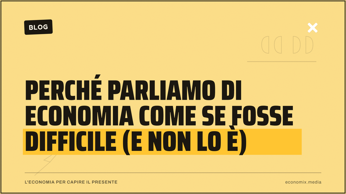Lavagna con grafici semplificati e frecce