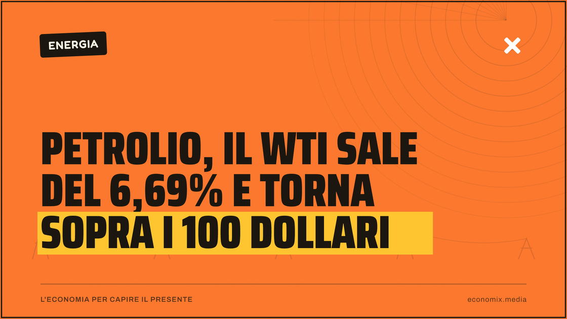 Petrolio, il Wti sale del 6,69% e torna sopra i 100 dollari: immagine in evidenza per Economix