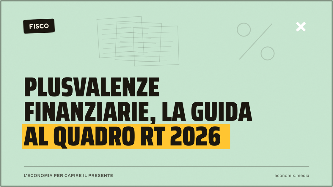 Plusvalenze finanziarie, la guida al Quadro RT 2026: immagine in evidenza per Economix