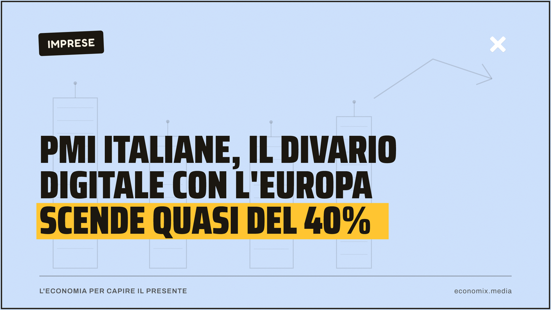 Pmi italiane, il divario digitale con l'Europa scende quasi del 40%: immagine in evidenza per Economix